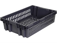 Ящик п/э хлебный 600х400х152,5 черный, вес 1,2 кг (403)