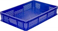 Ящик п/э 600х400х120 перфорированный, без ручек цв. синий (704.01.02)
