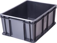 Ящик п/э 400х300х180 сплошной, с внешней ручкой цв. чёрный (702.03.02)