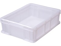 Ящик п/э 400х300х120 мороз. сплошной, с внешней ручкой цв. натуральный (701.03.02 м)