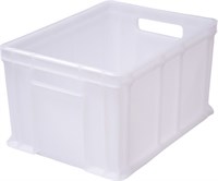 Ящик п/э 400х300х230 мороз. сплошной, с ручками цв. натуральный (703.03.01 м)