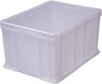 Ящик п/э 400х300х230 мороз. сплошной, с внешней ручкой цв. натуральный (703.03.02 м)