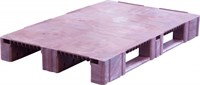 Паллет п/э 1200x800х150 сплошной, на 3-х полозьях цв. тёмно-бордовый (TR 1208-1 (R) темно-бордовый)