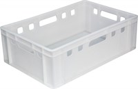 Ящик п/э 600х400х200 сплошной Е2 натуральный морозостойкий, гладкое дно (207 м гд)