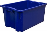 Ящик п/э 600х400х300 сплошной цв. синий (601)