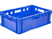 Ящик п/э мясной 600х400х200 сплошной Е2 цв. синий (207-P)
