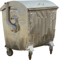 Мусорный контейнер на колёсах (1100 л) оцинкованный (МКЦ-1100)