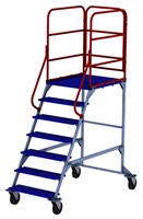 Передвижная мобильная лестница с одним лестничным маршем ЛР 6.1 (6 ступеней 1 марш) 160-ср