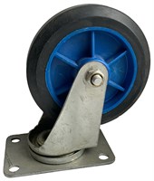 Колесная опора промышленная поворотная SC 125 P/RUB, пластик/резина