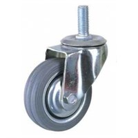 Колесо аппаратное с болтом поворотное SCtg 55, серая резина