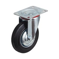 Колесная опора промышленная поворотная SC 125 черная резина