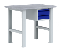 Верстак-стол слесарный металлический ВПЭ (СТ-1;К-1Э;Т-ВПЭ) 860х1000х685 мм без панели