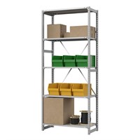 Стеллаж металлический ТСУ Универсал, 2500x1000x400 мм. Полки: метал. 5 шт. (ТСУ 25100450)