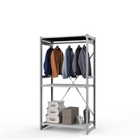 Стеллаж металлический ТСУ Универсал, 2000x1000x500 мм.Штанги: 1шт. Полки: метал. усил. перф. 3 шт. (ТСУ 201005312ш1)