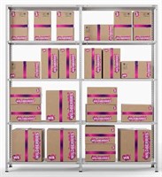 Стеллаж двухсекционный для ПВЗ Wildberries МС, 2200х2000х400 мм, 10 полок