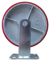 Колесная опора промышленная большегрузная неповоротная FCp80 (чугун/пу)