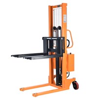 Штабелер комбинированный с ручным и электроподъемом 1,0 т 2,5 м TOR CTYC с раздвижными вилами#