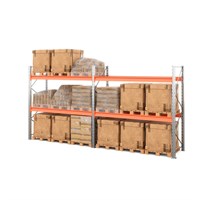 Две секции стеллажа металлического паллетного 3500х2700х1100 мм (70.1.5). Ярусы: пол+2