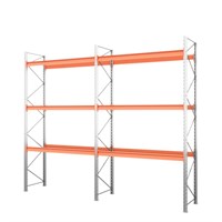 Две секции стеллажа металлического паллетного 4500х1800х1100 мм (85.1.5). Ярусы: пол+3