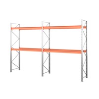 Две секции стеллажа металлического паллетного 3500х1800х1100 мм (85.1.5). Ярусы: пол+2