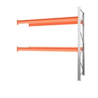 Секция приставная стеллажа металлического паллетного 3500х2700х1100 мм (100.1.5). Ярусы: пол+2