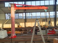 Кран консольный поворотный ручной TOR PSJ45050 500 кг, высота 4 м, стрела 5 м