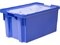 Ящик п/э 600х400х300 мороз. сплошной, с крышкой, Safe PRO цв. синий (601-1 SP м) - фото 42723