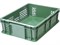 Ящик п/э 400х300х120 перфорированный, с внешней ручкой цв. зелёный (701.01.02) - фото 42725