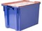 Ящик п/э 600х400х400 Safe PRO сплошной, цв. синий с оранжевой крышкой (605-1 SP) - фото 42738