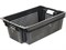 Ящик п/э 600х400х200 1,5кг. дно сплошное, стенки перфорированные цв. чёрный (102-1) - фото 42787
