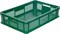 Ящик п/э 600*400*140 мм дно сплош.стенки перф. с полузакрытой ручкой зеленый (705.02.03) - фото 42805