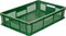 Ящик п/э 600х400х140 мм перфорированный с полузакрытой ручкой зеленый (705.01.03) - фото 42806