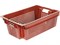 Ящик п/э 600х400х200 1,5кг. дно сплошное, стенки перфорированные цв. красный (102-1) - фото 42827