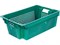 Ящик п/э 600х400х200 1,5кг. дно сплошное, стенки перфорированные цв. зелёный (102-1) - фото 42833