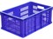 Ящик п/э 600х400х250 1,6кг. с перфорацией цв. синий (201) - фото 42912
