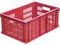 Ящик п/э 600х400х250 1,6кг. с перфорацией цв. красный (201) - фото 42913