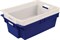Ящик п/э 600х400х200 1,6кг. сплошной цв. синий (206) - фото 43080