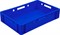 Ящик п/э мясной Е1 сплошной 600х400х120 синий (205) - фото 43333