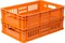 Ящик п/э 600х400х150 мороз. с перфорацией цв. оранжевый (418 м) - фото 43378