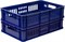 Ящик п/э 600х400х150 с перфорацией цв. синий (418) - фото 43384