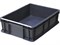 Ящик п/э 400х300х120 сплошной, с внешней ручкой цв. чёрный (701.03.02) - фото 43410