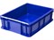 Ящик п/э 400х300х120 сплошной, с внешней ручкой цв. синий (701.03.02) - фото 43414