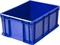 Ящик п/э 400х300х180 сплошной, с внешней ручкой цв. синий (702.03.02) - фото 43415