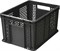 Ящик п/э 400х300х230 перфорированный, с ручками цв. чёрный (703.01.01) - фото 43423