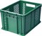 Ящик п/э 400х300х230 перфорированный, с ручками цв. зелёный (703.01.01) - фото 43424