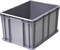 Ящик п/э 400х300х230 сплошной, с внешней ручкой цв. серый (703.03.02) - фото 43448