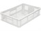 Ящик п/э 600х400х140 мм дно сплош.стенки перф.без ручек натуральный морозостойкий (705.02.02 м) - фото 43490