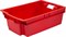 Ящик п/э мясной сплошной 600х400х200 красный с гладким дном, вес 1,7 кг (206 гд) - фото 43601