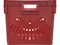 Ящик п/э 600x400x340 перфорированный, стенки с отверстиями для пакетов цв. красный (4-6434) - фото 43827