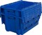 Ящик п/э 600х400х300 мороз. дно сплошное, стенки перфорированные, с крышкой цв. синий (602-1 м) - фото 43829